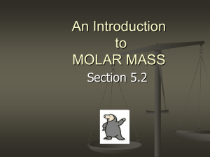 An Intro to MOLAR MASS