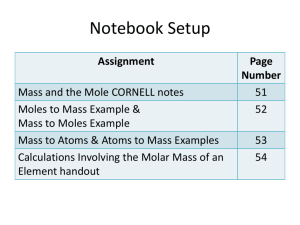 Mass and the Mole