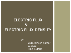 Electric flux & Flux Density - IBT LUMHS