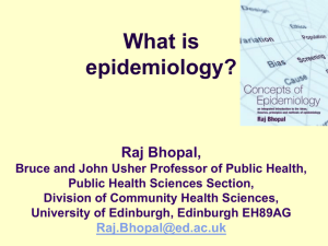 Session 1 What is epidemiology?