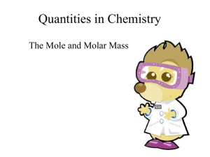 Mole & Molar Mass Calculations