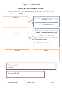 Chapter 33 * The Alcohols