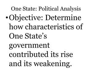 One State: Political Analysis