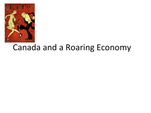 Canada and a Roaring Economy