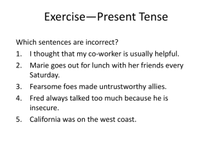 Practice on Verb Tenses