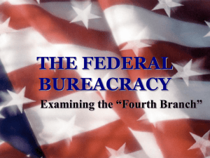 The Federal Bureaucracy - Verona School District
