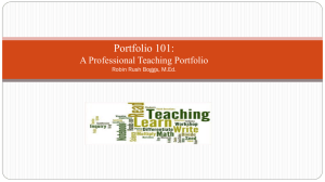 Professional Teaching Portfolio