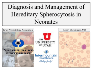 Cryohemolysis for the detection of hereditary spherocytosis