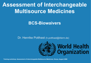 BCS-Biowaivers