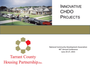 Innovative CHDO Housing Projects - Tarrant County, TX