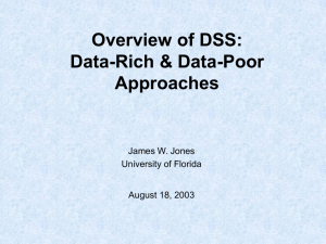 Data-rich and data-poor approaches