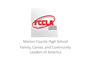 FCCLA notes - Marion County Public Schools