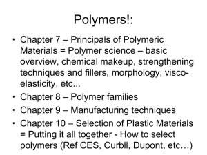 Chapter 7 – Principles of Polymeric Material PART 1