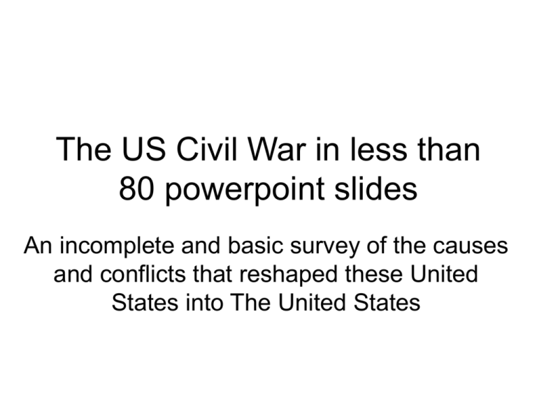 What Was The Reason For The Us Civil War