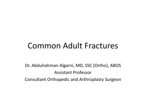 Common Adult fractures