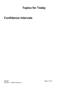 on confidence intervals