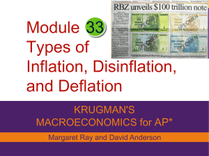 Module Types of Inflation, Disinflation, and Deflation