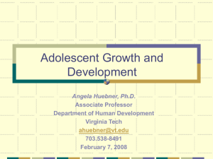 Adolescent Growth and Development by Angela Huebner