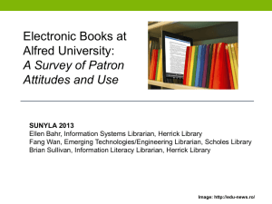 Attitudes towards and uses of electronic books at Alfred University