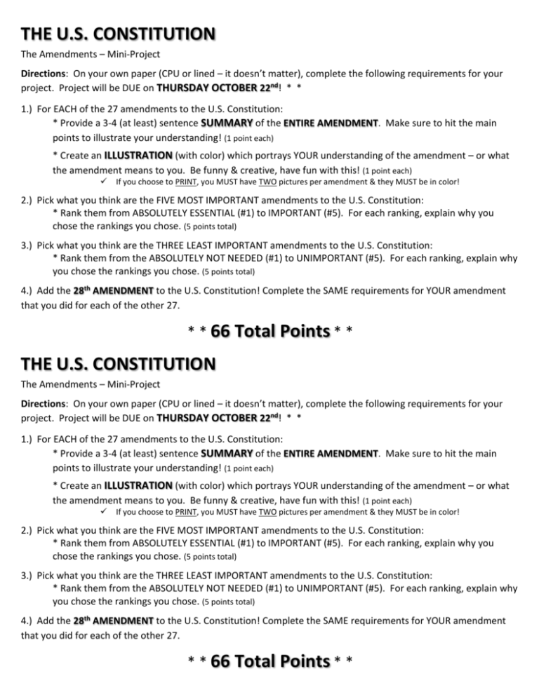 us constitution assignment