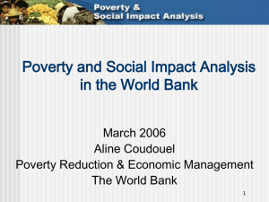 Poverty and Social Impact Analysis in the World Bank