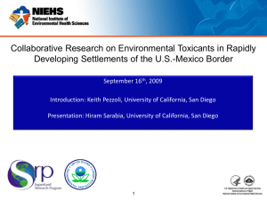 Collaborative Research on Environmental Toxicants in - CLU-IN
