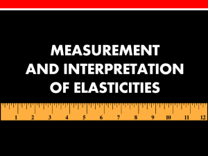 Measurement and Interpretation of Elasticities