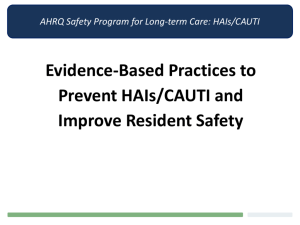 AHRQ Safety Program for Long-term Care: HAIs/CAUTI Project