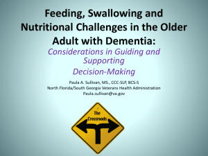 Feeding, Swallowing and Nutritional Challenges in the Older Adult