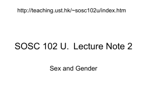 SOSC 102 U. Lecture Note 2