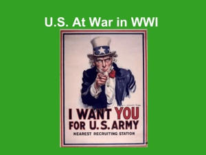 Notes – US At War in WWI