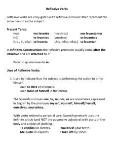 Uses of Reflexive Verbs