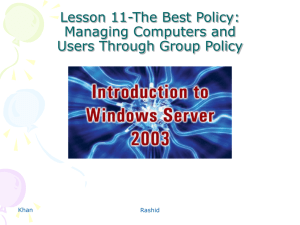 Lesson 11-The Best Policy: Managing Computers and Users