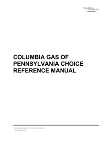 columbia gas of pennsylvania choice reference manual