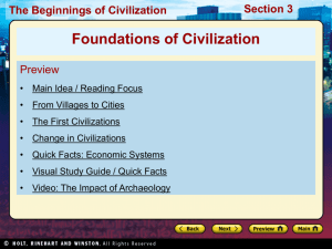 1.3 Foundations of Civilizations