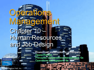 Human Resources and Job Design