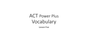 ACT Vocab 5