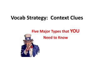 Five Major Types of Context Clues
