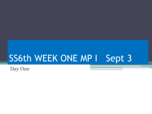 SS6th WEEK ONE MP I Sept 3