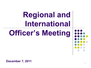 CMG Regional Officers Meeting