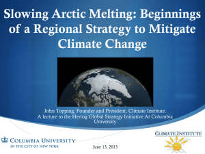 Climate Change, the Arctic and International Security