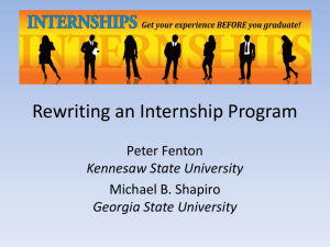 Rewriting an Internship Program