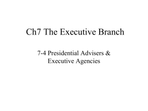 Ch7 The Executive Branch
