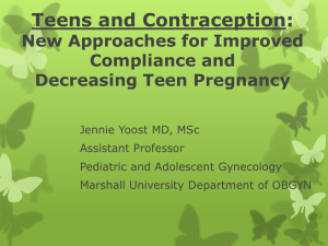 Teens and Contraception: New Approaches