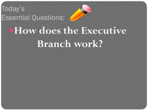 The Executive Branch ppt