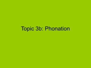 Phonation Part 1