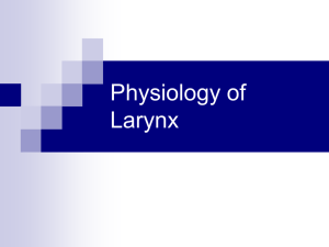 Physiology of Larynx