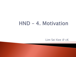 HND – 4. Motivation