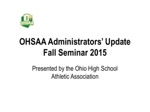 Regional Update Meetings - Ohio High School Athletic Association