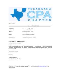 texarkana chapter - Arkansas Society of CPAs